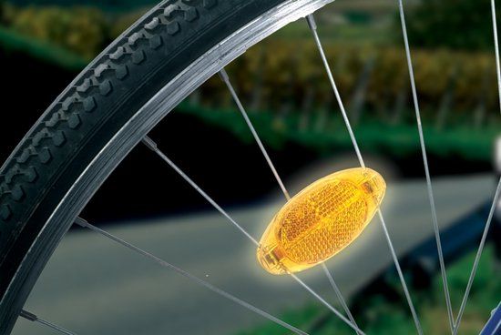 Fischer - Fiets Spaakreflector spaakreflectoren - Oranje - 4 stuks