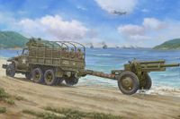 Trumpeter Modelbouwpakket Militaire voertuigen - 63567 CCKW-352 Vrachtwagen met M2A1 Machinegeweer versie Plastic - 1:35
