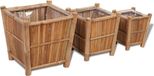vidaXL Jardinière surélevée en bambou à 3 niveaux avec doublure en nylon