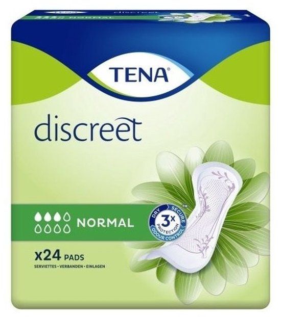 Tena Discreet Normal - 12 x 24 pads - Women - Light Incontinence - Medical Device
