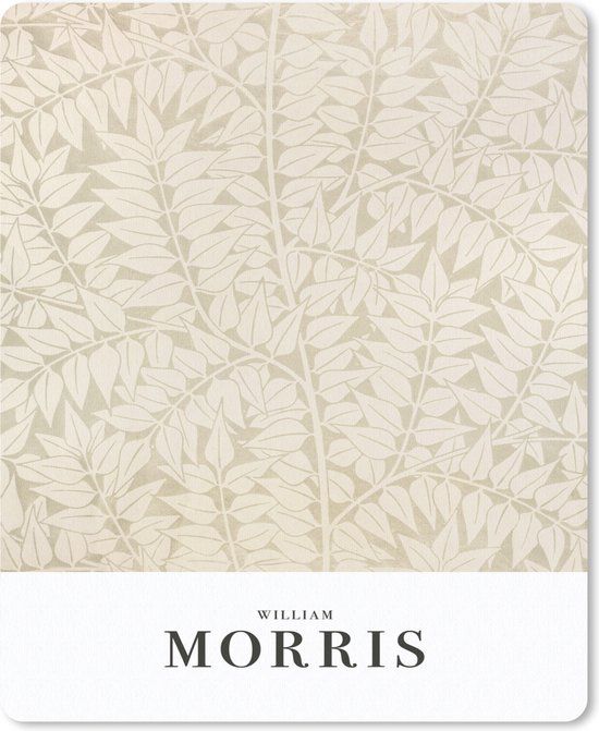 MousePadParadise Mousepad - Bladeren - Patroon - William Morris - Planten - Kunst - 19x23 cm