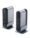 Baseus 17-in-1 dockingstation 3 monitoren 4K @60Hz adapter met 2 HDMI, DisplayPort, 5 USB Data 3.0 5 Gbps, PD 100W, Gigabit Ethernet voor HP/Lenovo/Dell/MacBook/Surface Laptop