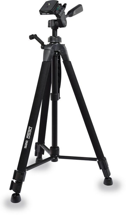 DESQ Foto-Video Statief 325 - 165cm - Zwart - Incl. draagtas