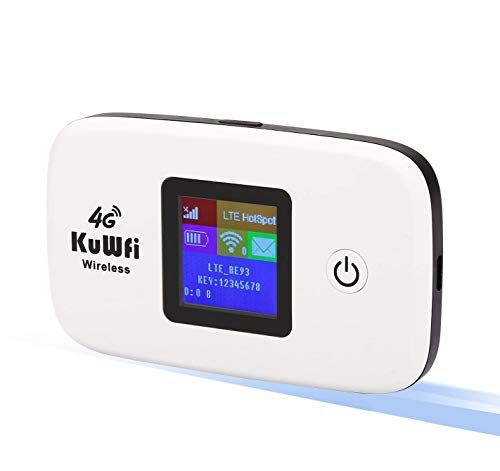 KuWFi LTE router, Ontgrendelde 4G LTE-router Draagbare WiFi-hotspot 4G LTE Mobiele wifi-hotspot Ondersteuning B1 / B3 / B7 / B8 / B20
