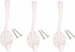 Merkloos Luxe Kapstokhaken of Jashaken - 6x - Wit - Metaal - 12.5 x 8.5 cm