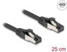 Delock RJ45 Network Cable Cat.8.1 S/FTP 0.25 m up to 40 Gbps black