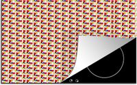 Merkloos KitchenYeah® Inductie beschermer 77x51 cm - Vormen - Neoplasticisme - Kunst - Mondriaan - Inductie kookplaat accessoire