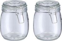 Zeller Weckpot/inmaakpot Alfie - 2x - 750 ml - glas - beugelsluiting - D11 x H14 cm