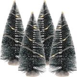 Merkloos / Sans marque Koopman International 4x Kerstdorp onderdelen straatverlichting kerstbomen 15 cm - Met verlichting