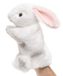 Uni-Toys - Handpop haas (wit) - 24 cm