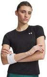 Under Armour Tech Mesh SS-BLK Dames Sportshirt - Zwart - Wit
