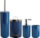 MSV Toiletborstel set Moods - kunststof/metaal - donkerblauw