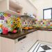 Ambiance Sticker Zelfklevende tegelmuurstickers voor keuken en badkamer - 60 Azulejos Adamari tegelstickers - 60 stickers 15x15cm