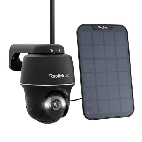 Reolink Argus PT Ultra (zwart) 4K Bewakingscamera voor Buiten op Zonne-energie