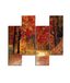 Homemania Muurafbeelding Avenue met bomen, 4 stuks, natuur en landschappen per woonkamer, meerkleurig, 76 x 0,3 x 50 cm, HM204PMDF190, MDF