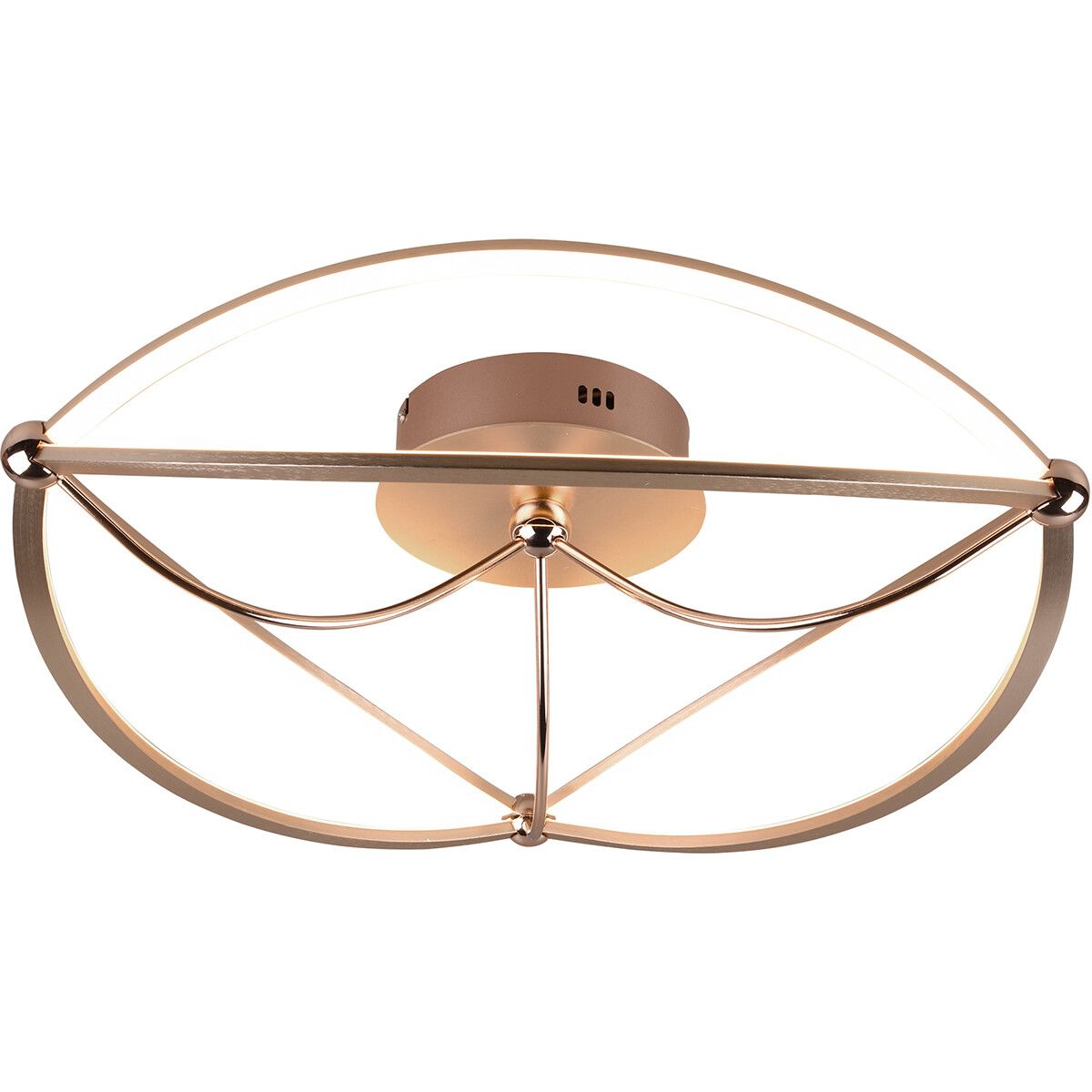LED Plafondlamp Trion Charis - 42W - Warm Wit 3000K - Dimbaar - Rond - Mat Goud - Aluminium