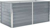 vidaXL Plantenbak verhoogd 160x80x77 cm gegalvaniseerd staal grijs