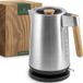 WALDWERK Design Kettle - 3000W - 1.7L - Stainless Steel - Oak Handle