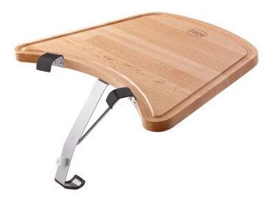 RÖSLE Barbecue Afzetplank - Beukenhout - 42 x 30 cm - Zwart/Zilver/Hout