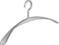 De Kledinghanger Gigant - Garderobehanger - Jassenhanger - Volwassenen - 6 Stuks - Wing - Kunststof - Zilver - 45 cm