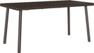 Table basse de jardin rectangulaire 80x40x37 cm poly rotin marron
