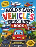 Bold & Easy Vehicles Coloring Book