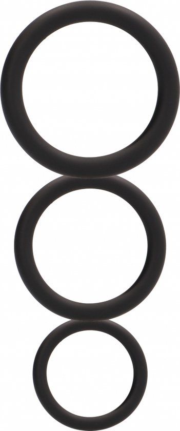 Shots Toys Ronde Cockring Set - 3 Stuks - Zwart