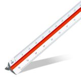 Aristo Driehoekige schaal Architect (kunststof, 30 cm) wit