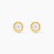 Eden Boucles d'oreilles puces Eden serti pneu or jaune oxyde de zirconium
