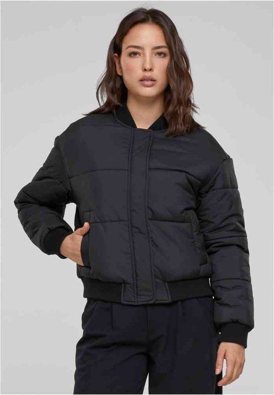 Urban Classics Ladies Puffer Blouson - Zwart - Maat M