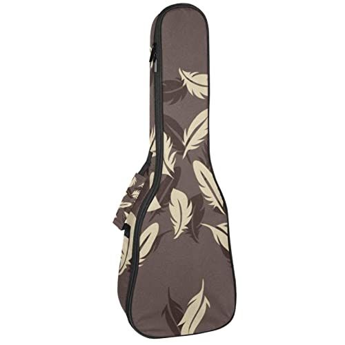 Mersov Concert Ukelele Rugzak, Heavy Duty Ukelele Case Bag met Opslag, Sopraan Concert Tenor Ukelele 10MM Gewatteerde BagBlack SheepsPluma Achtergrond