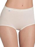 Sloggi Basic damesslip, klassieke maxi-slip van superzacht gesponnen katoen, behoudt vorm en kleurglans, chrysantheme, 54