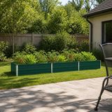 vidaXL Verhoogde Tuinbak Groen 240 x 80 x 24 cm Gegalvaniseerd Staal