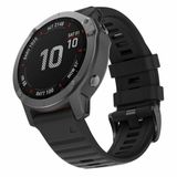 By Qubix Qubix - Siliconen bandje - 22mm Quickfit - Zwart - Geschikt voor Garmin Descent G2