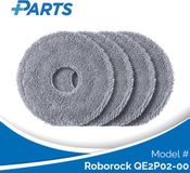 Roborock QE2P02-00 Dweilpads (4 Stuks, Plus.Parts® alternatief voor 8.02.0453)