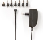 Nedis Universele AC-Stroomadapter - 24 W - 9 - 24 V DC - 1.80 m - Zwart