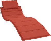 vidaXL Ligbedkussen 186x58x4 cm stof gemêleerd rood