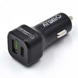 Welly Enjoy IT WY11000 Autolader Universeel Zwart Sigarettenaansteker Snel opladen 33W USB-A + USB-C