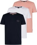 Petrol Industries Heren 3-pack T-Shirts met logo Fuego - Multicolor - Maat XXXL