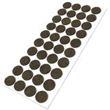 Adsamm® 40 x Zelfklevende Viltglijders Bruin ø 18 mm Rond 3,5 mm Dik
