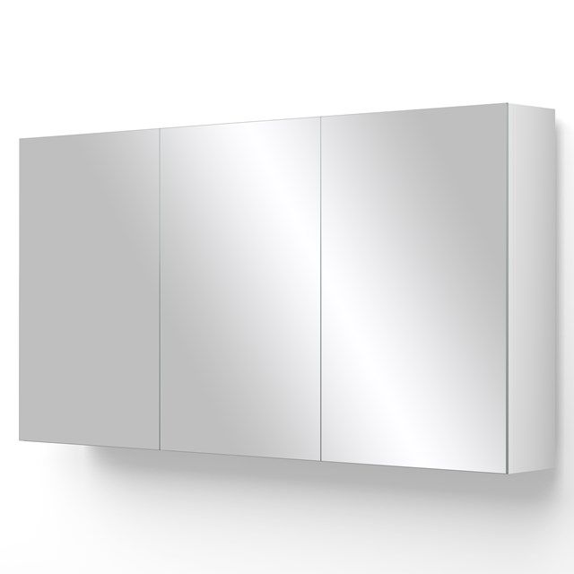 Maxaro Spiegelkast Lato 120x62cm Hoogglans Wit 3 Deuren