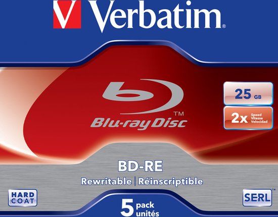 Verbatim BD-RE SL 25GB 2x JC WHITE BLUE SURFACE