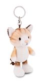 Sleutelhanger NICI Sleutelhanger kat 5 cm bruin – dierenhanger met metalen ring om op te hangen aan sleutels, touw, tas en meer