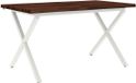vidaXL Eettafel met levendige rand 140 x 80 x 75 cm Donkerbruin