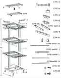 Merkloos Ruimtebesparende wastoren met kledingstang - 3 niveaus opvouwbare wasdroger toren - 6 opvouwbare zijvleugels - 126 x 50 x 170 cm