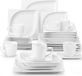 MALACASA, Monica, service de 30 pièces, service combiné en porcelaine, service avec tasses, soucoupes, assiettes à dessert, assiettes à soupe et assiettes plates