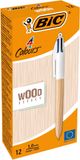 Bic Pen Bic Wood Effect 0,32 mm Multicolour (12 Stuks)