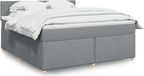 Maison Exclusive - Boxspringbed met matras, lichtgrijs, 180 x 200 cm, textiel