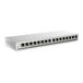 Zyxel Commutateur réseau 16 ports, Gigabit non administrable, format compact, 16 x GbE PoE+ avec budget de 135 W, VLAN, sans ventilateur, montage sur bureau ou mural, GS1100-16EP