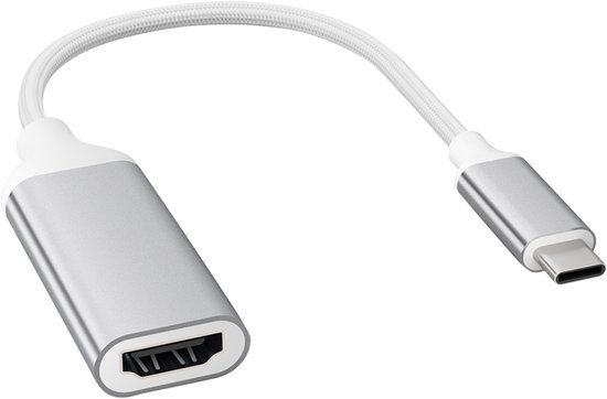FORCE CASE USB-C Male naar HDMI Female 4K Ultra HD Versterkte Adapter, Wit